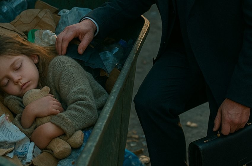  Едно момиченце спеше следобеден сън в контейнер за боклук, когато към нея се приближи един изключително богат мъж… И това, което откри, го разтърси до сърцевината.