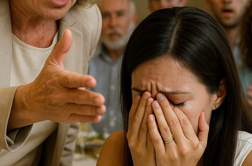  Моята свекърва ми извика пред гостите и после вдигна ръка заради зле наредената маса — но след това направих нещо напълно неочаквано.