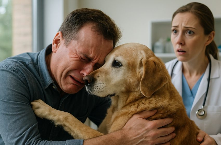  Той помоли за няколко минути, за да се сбогува с умиращото си куче — и тогава ветеринарят видя нещо необичайно.