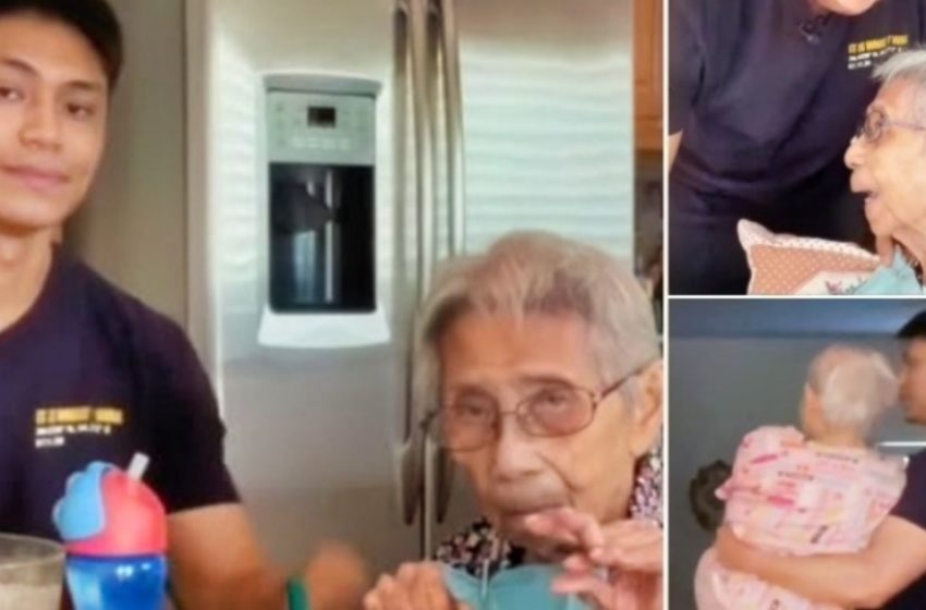  Млад мъж посвещава живота си на грижата за 96-годишната си баба! Вижте цялата история!