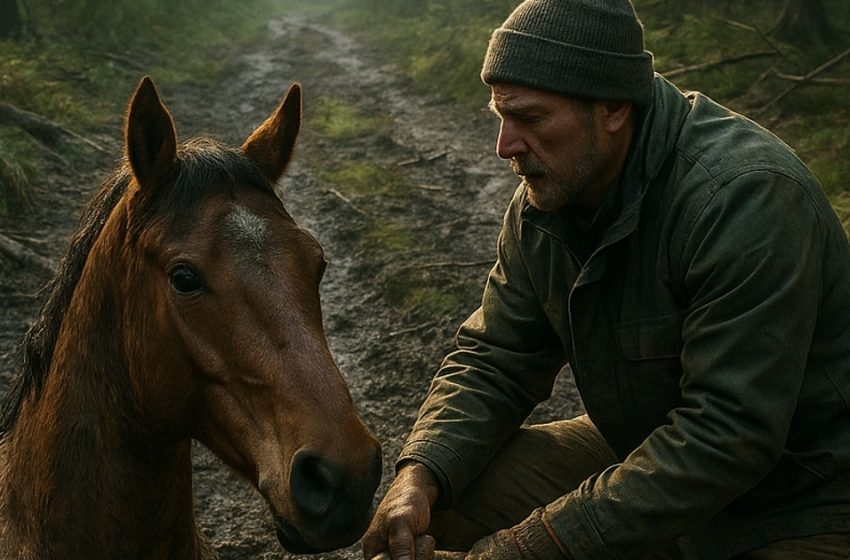  Мъж спаси див кон, заклещен и плачещ. Начинът, по който той му се отблагодари, е просто незабравим.