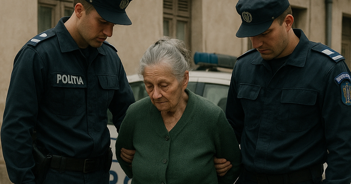 Полицията се смилила над бедна възрастна жена, която продавала незаконно зеленчуци на улицата, но когато един от полицаите огледал по-внимателно стоката ѝ, жената била незабавно арестувана.