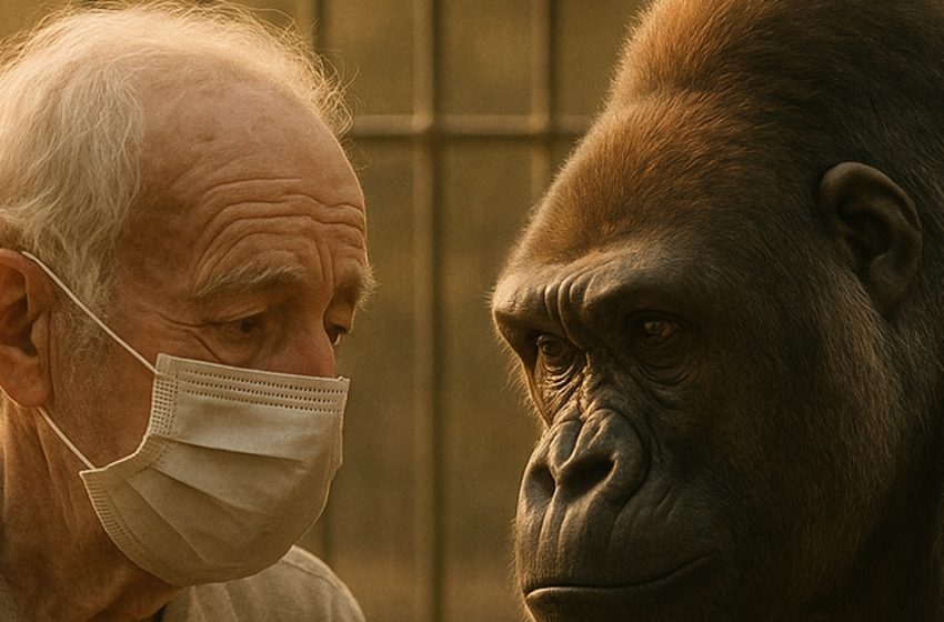  Той спаси ранена горила от гората… Години по-късно те се срещнаха отново, и това, което направи животното, остави всички без думи.